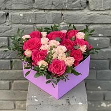 Цветочная композиция из Розы в коробке в Дичне