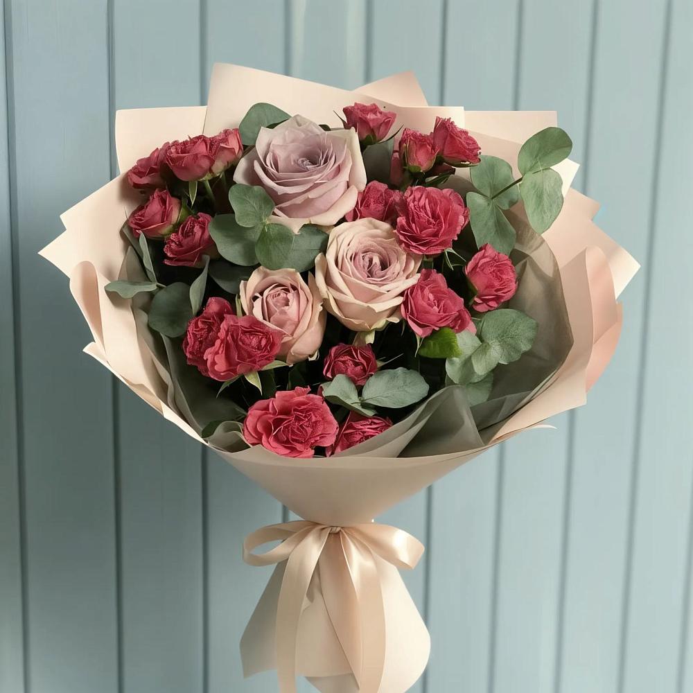 Букет цветов из: Гвоздики и Розы в Дичне