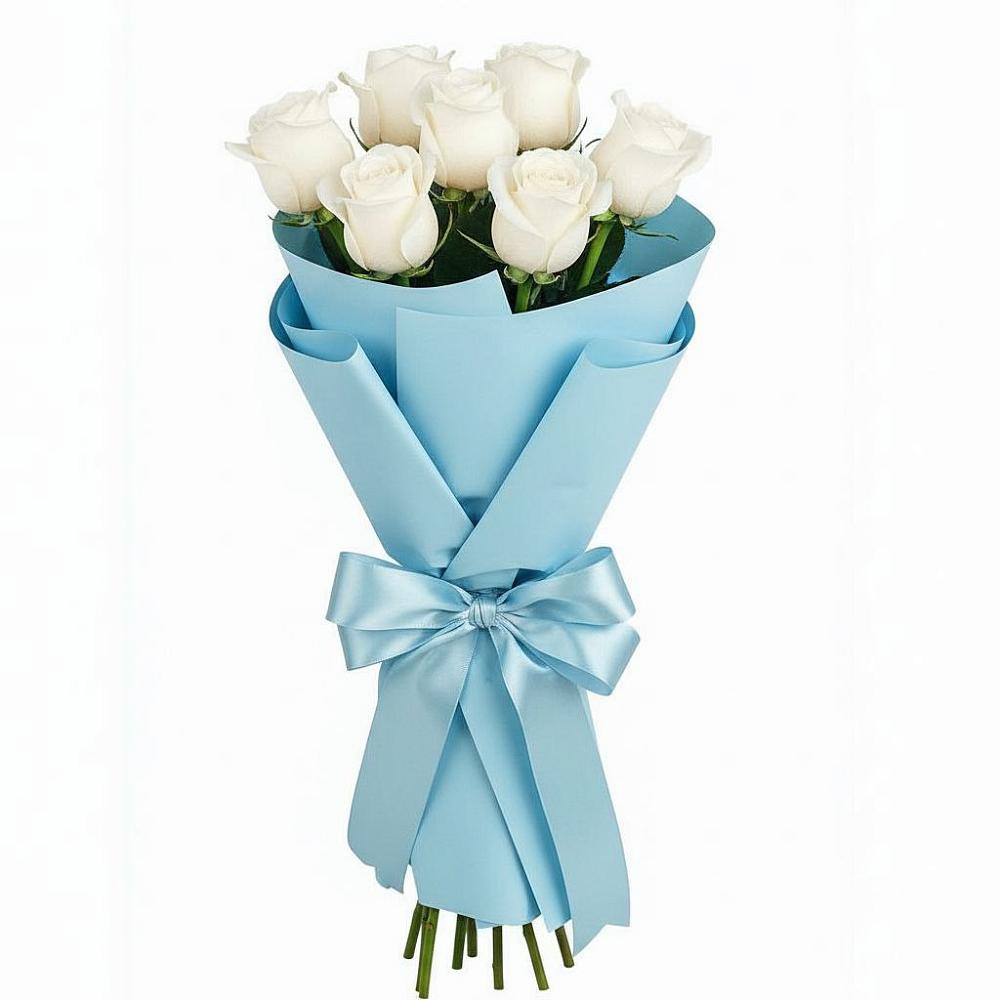 Букет 7 белых роз Проуд в Дичне