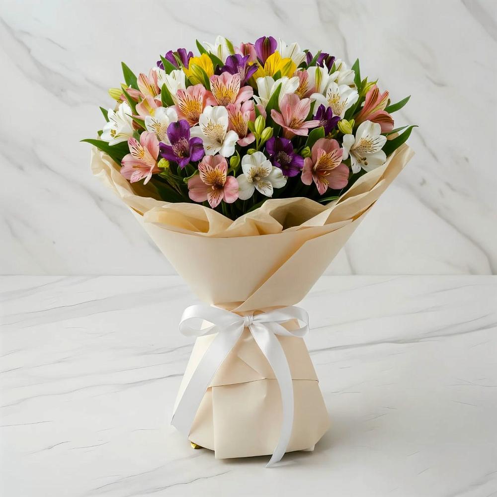 Букет цветов из: Альстромерии в Дичне