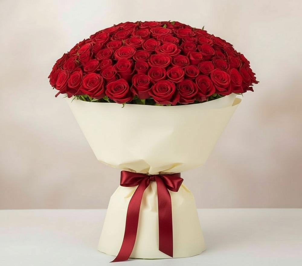 Букет 101 Красная роза Милано в Дичне