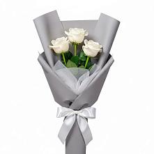Букет 3 белые розы #REPLACE_PRED# Дичне