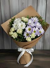 Букет цветов из:  Хризантемы и Розы в Дичне