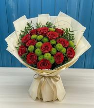 Букет цветов из:  Розы и Хризантемы в Дичне