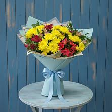 Букет цветов из:  Альстромерии и Хризантемы в Дичне